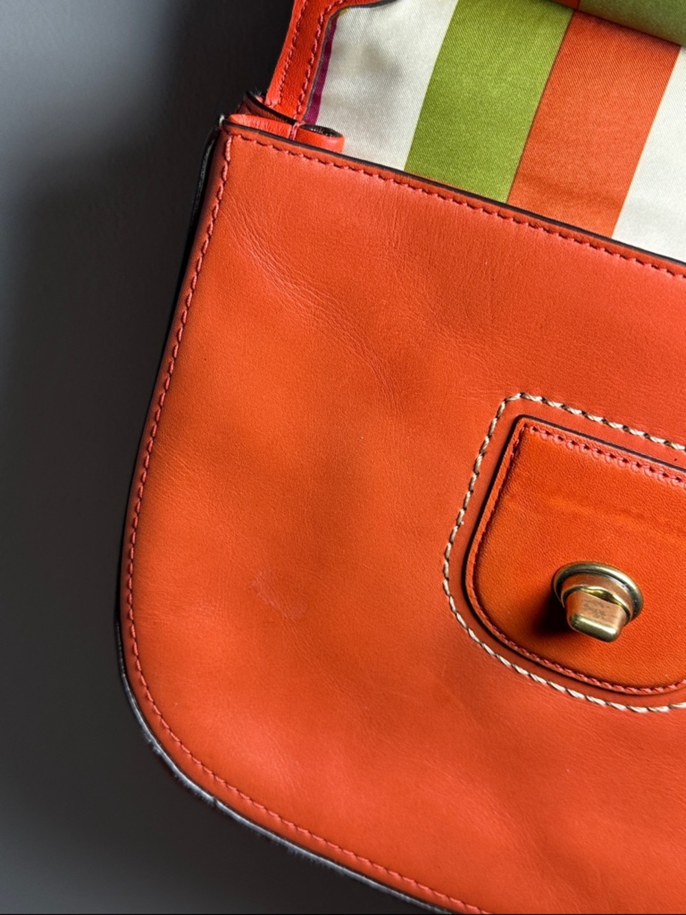 Coach Willis legacy y2k 70th AnniversaryClassic Orange Leather Crossbody Bag - Picture 4 of 16